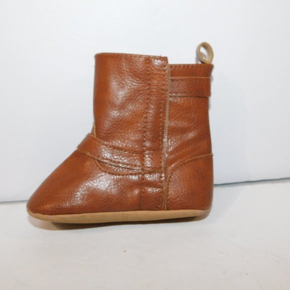 Old Navy Baby Girl 6-12 Months Brown Boots with Buckles - Picture 5 of 6